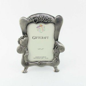 Giftcraft Silver Tone I love My Cat Picture Frame